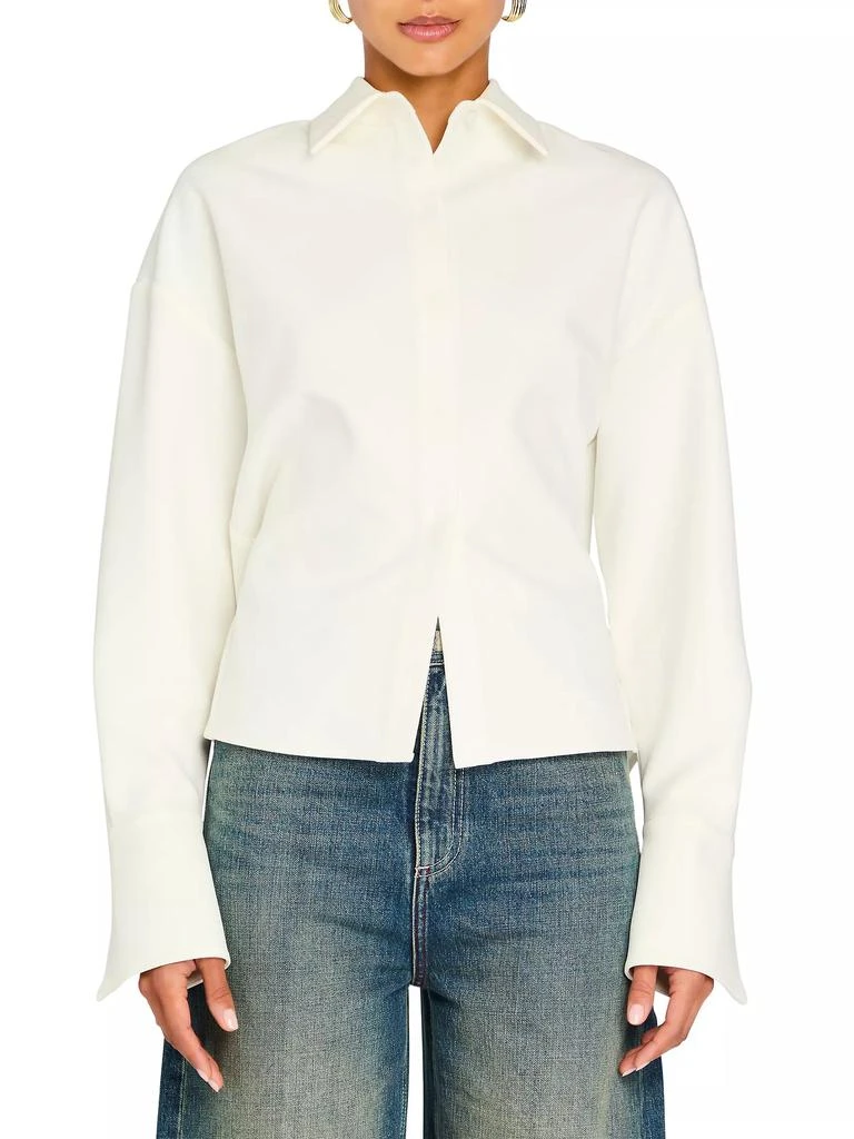 Ser.o.ya Rhia Crepe Draped Button Down 2