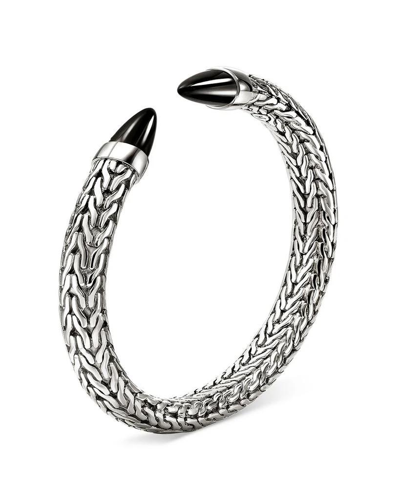 John Hardy Sterling Silver Spear Black Onyx Cuff Bracelet 2