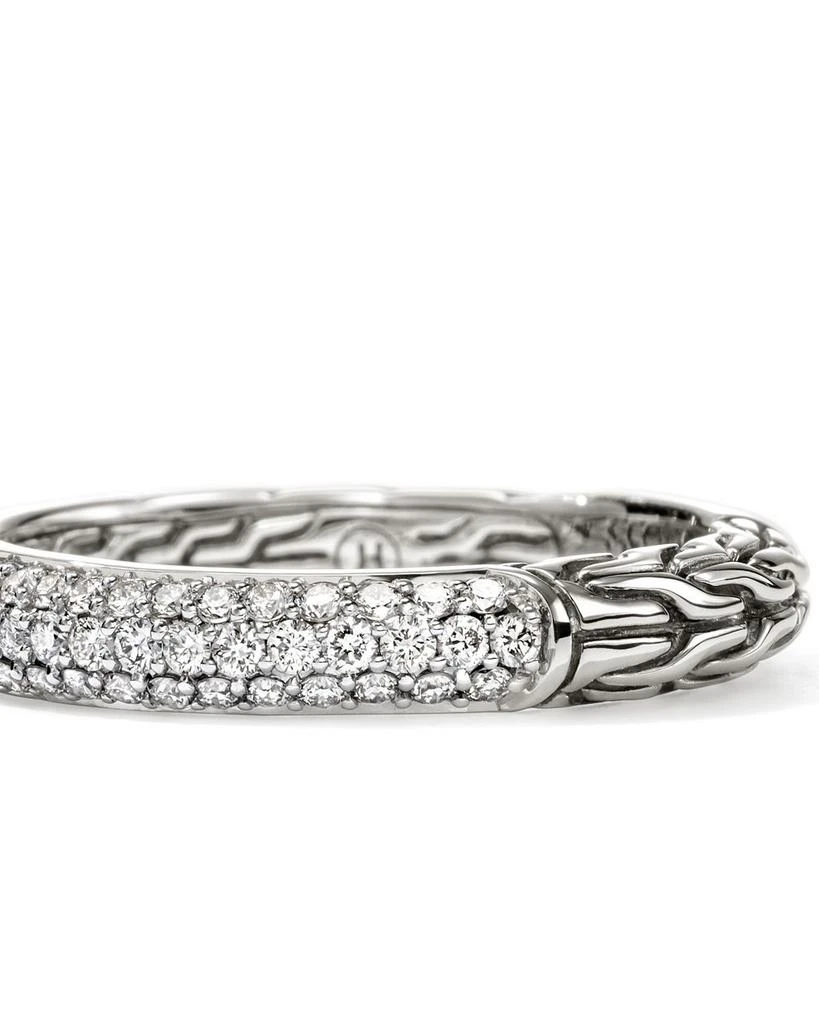 JOHN HARDY Sterling Silver JH Essentials Pavé Diamond Band Ring, 0.60 ct. t.w. 5