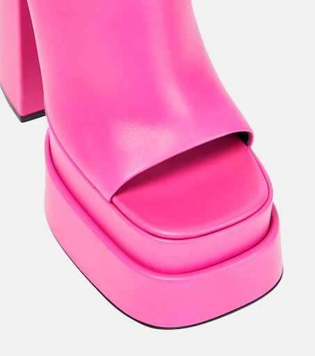Versace Leather platform mules 6