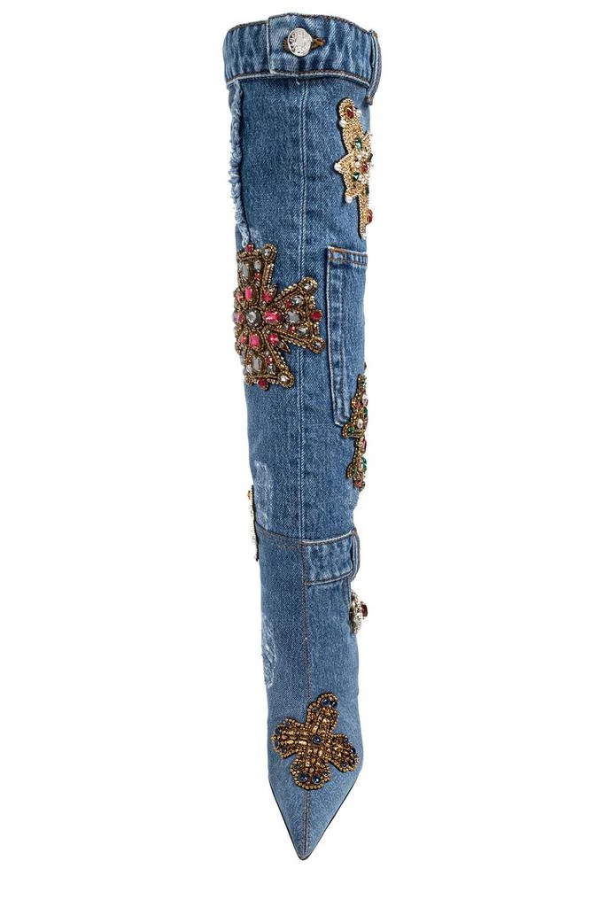 Dolce 
Gabbana Dolce 
Gabbana Embellished Denim Boots 4
