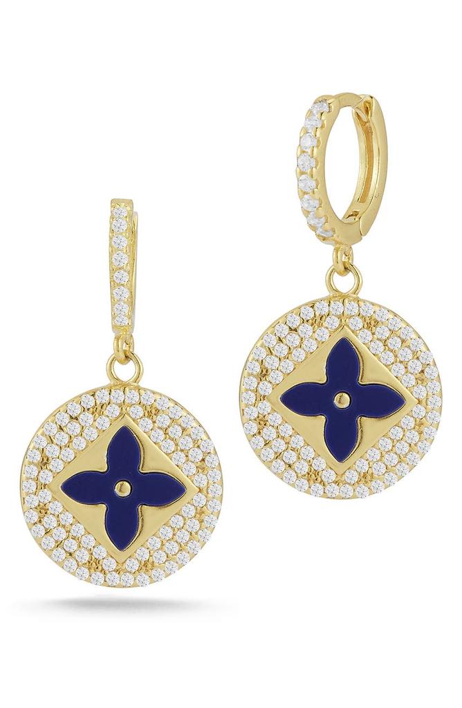Sphera Milano 14K Gold Vermeil CZ Clover Earrings