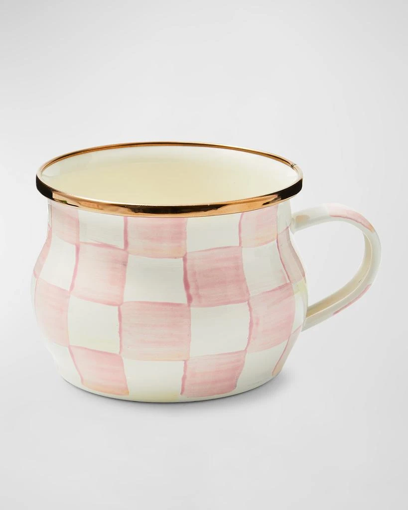 MacKenzie-Childs Rosy Check Enamel Teacup 1