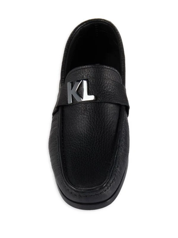Karl Lagerfeld Paris Logo Leather Loafers 5