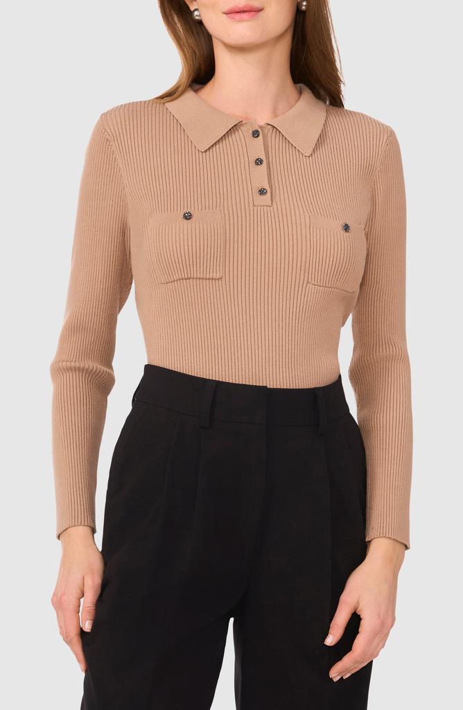 Halogen Rib Polo Sweater