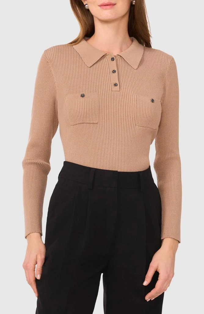 Halogen Rib Polo Sweater 1