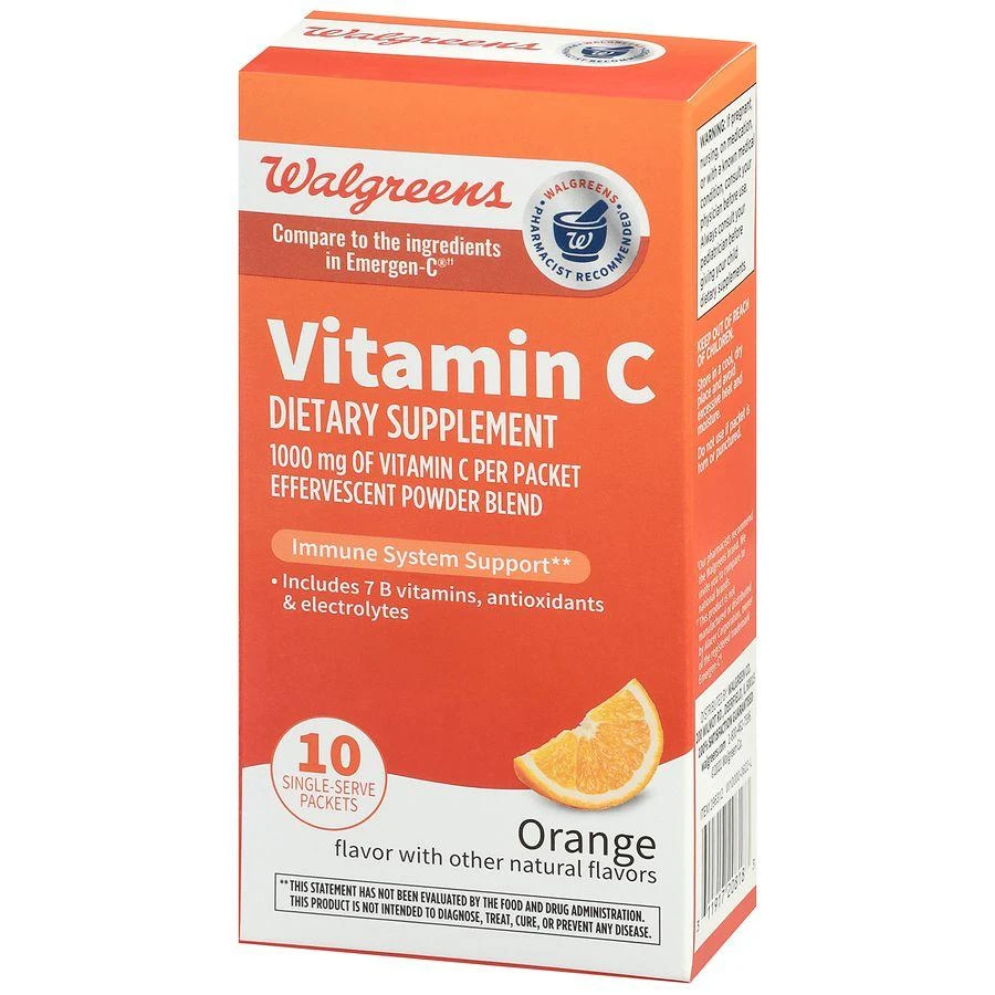 Walgreens Vitamin C Effervescent Powder Blend Orange 9