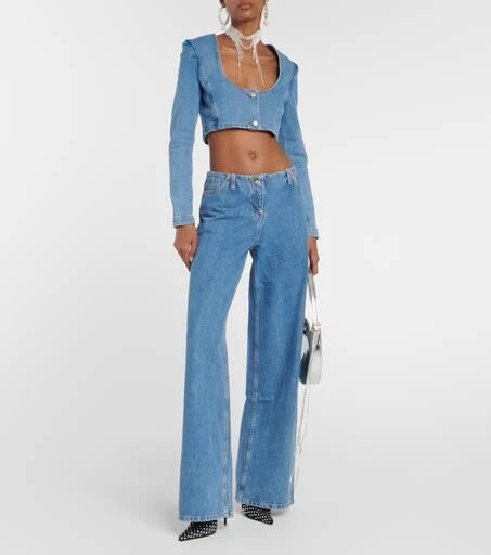 Magda Butrym Cropped denim top 2