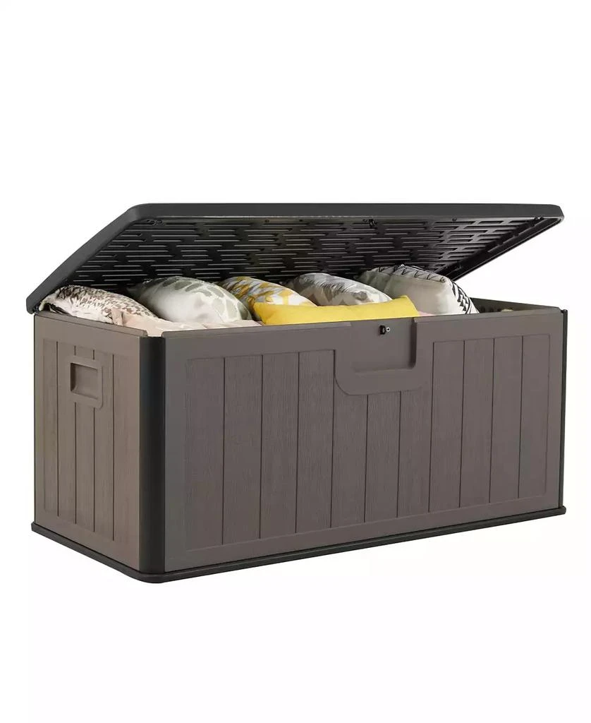 GOUUN Waterproof HDPE Deck Box with Lockable Lid and Gas Strut