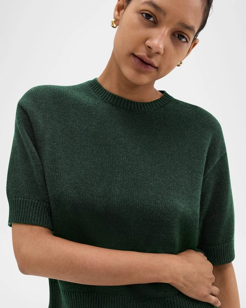 Theory Cashmere Cropped Short-Sleeve T-Shirt 4