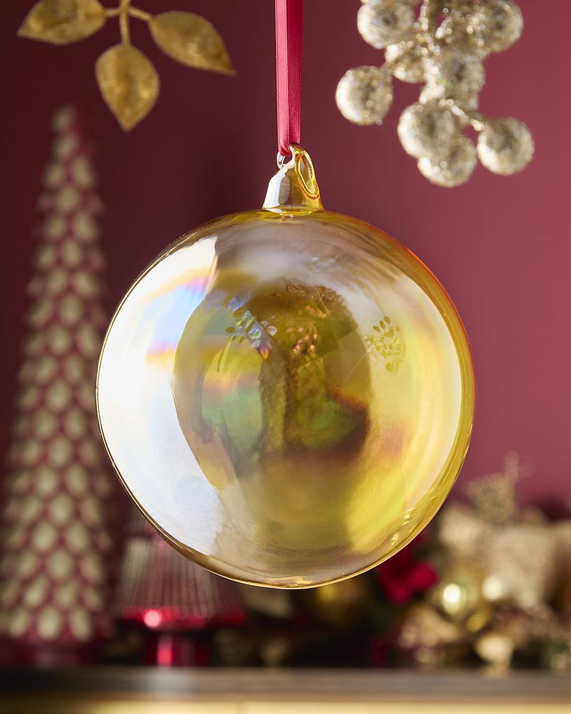 Jim Marvin Amber Bottle Glass Ball Christmas Ornament