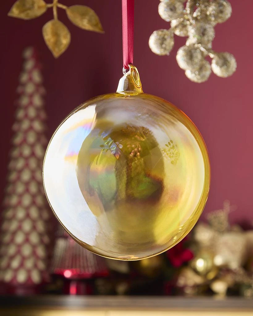 Jim Marvin Amber Bottle Glass Ball Christmas Ornament 1