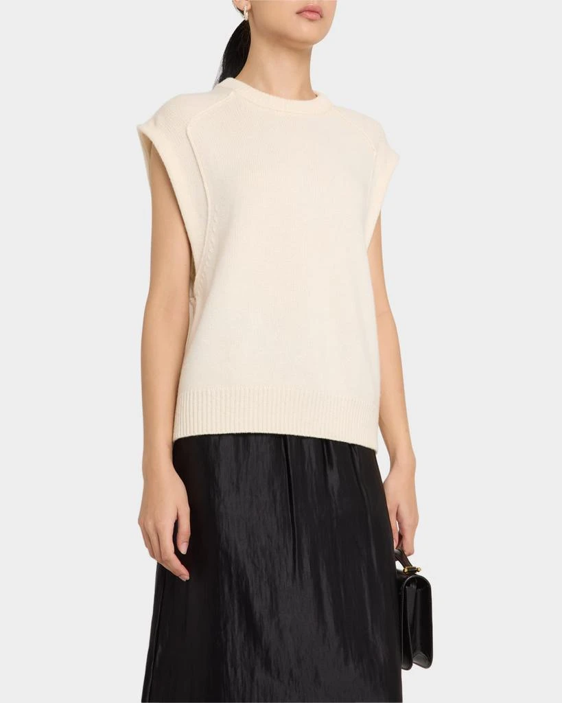 Loulou Studio Mari Sleeveless Wool-Cashmere Boxy Sweater 4