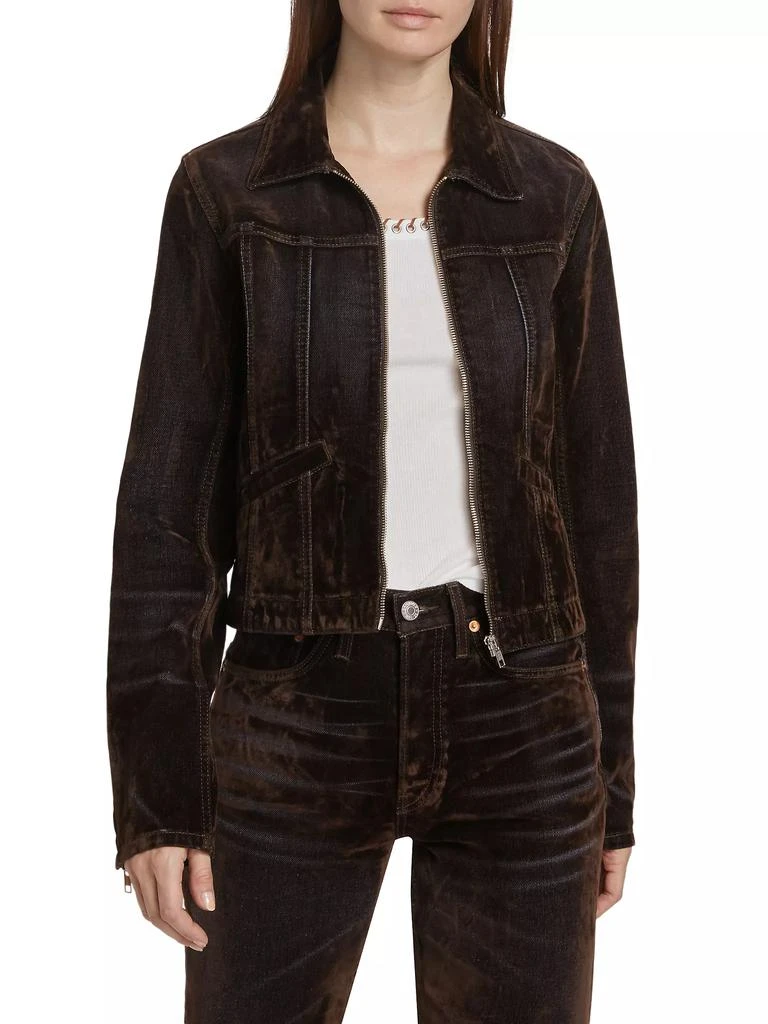 Re/Done Zip Cotton Slim-Fit Jacket 3