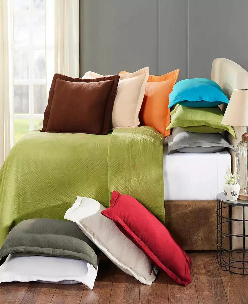Superior Geometric Fret Textured Jacquard Matelasse All-Season 2-Piece Bedspread Set 6