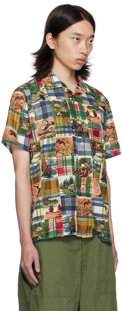 BEAMS PLUS Multicolor Patchwork Print Shirt