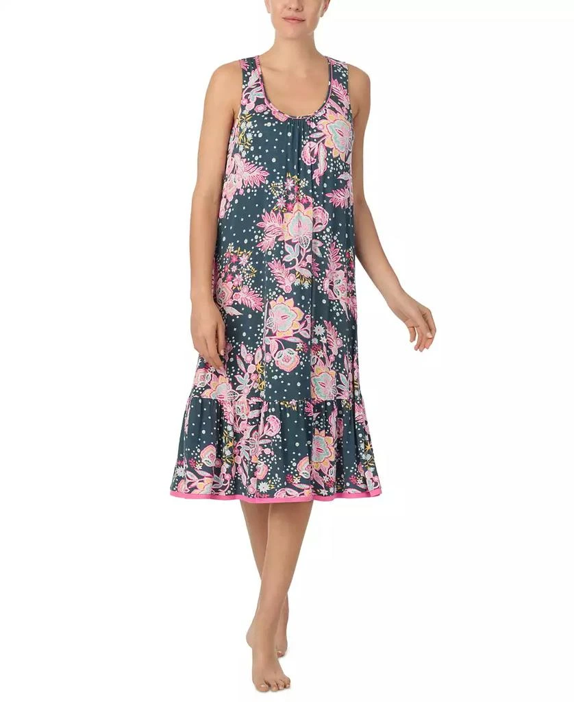 Ellen Tracy Women's Printed Flounce-Hem Nightgown 1