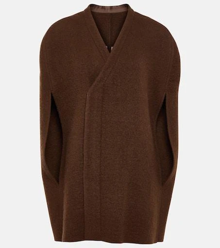 Rick Owens Wool zipped cape 1