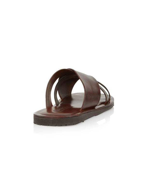 Saks Fifth Avenue COLLECTION Leather Crisscross Slides 3