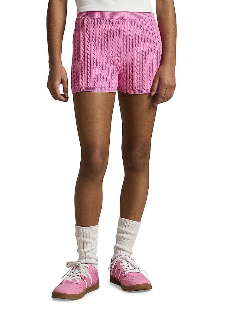 Ralph Lauren Little Girl's &amp; Girl's Cable-Knit Cotton Shorts 4
