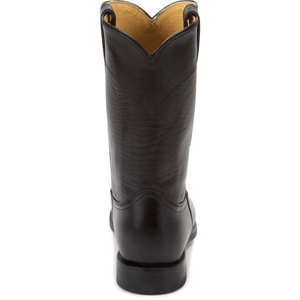 Justin Men's Roper Boots - D/medium Width In Black 4