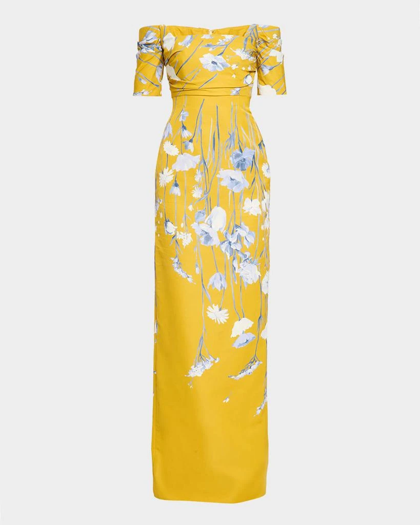 chinese dress ladies Peony Embroidered Stretch Cotton Full Dress – Lela Rose