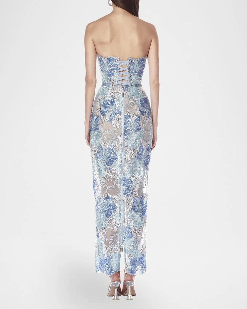 BRONX AND BANCO Jasmine Maraya Strapless Sequined Midi Dress 3