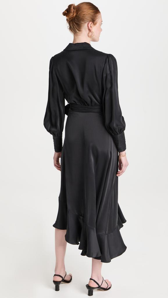 Zimmermann Silk Wrap Midi Dress