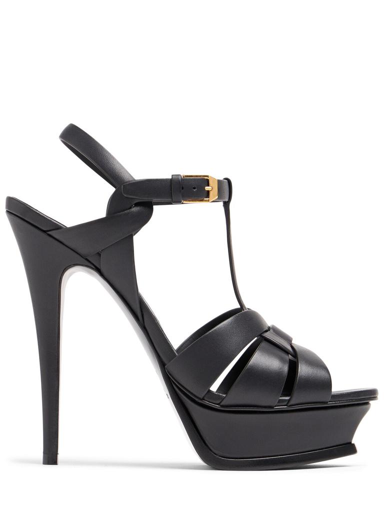 SAINT LAURENT 140mm Tribute Leather Sandals
