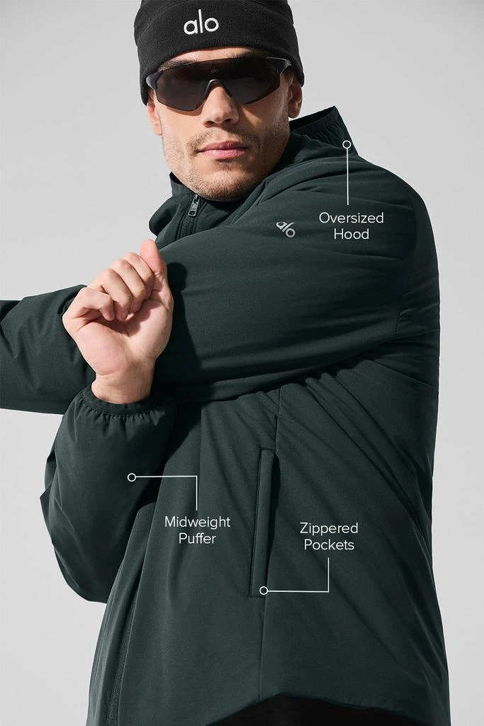 Alo Elemental Full-Zip Jacket - Charcoal Green 2