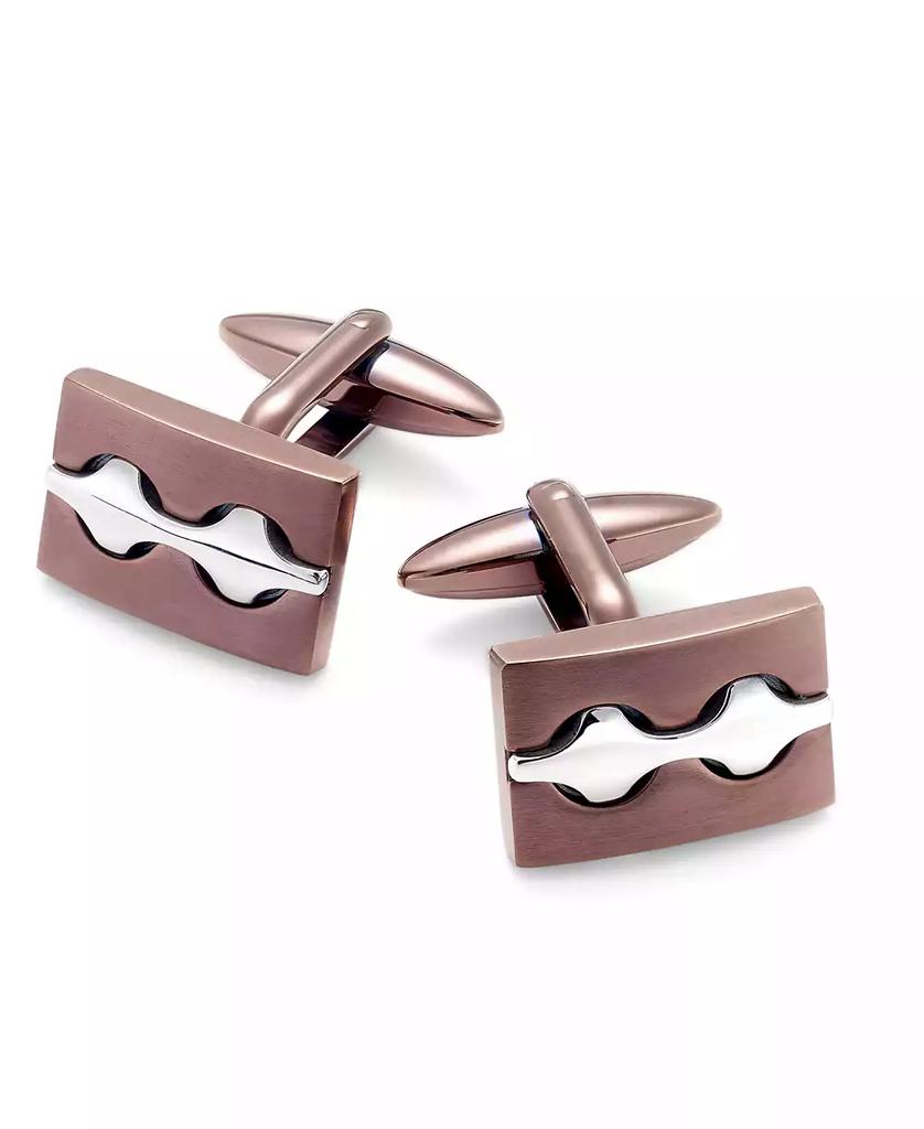 Rhona Sutton Sutton by Men's Two-Tone Decorative Cuff Links