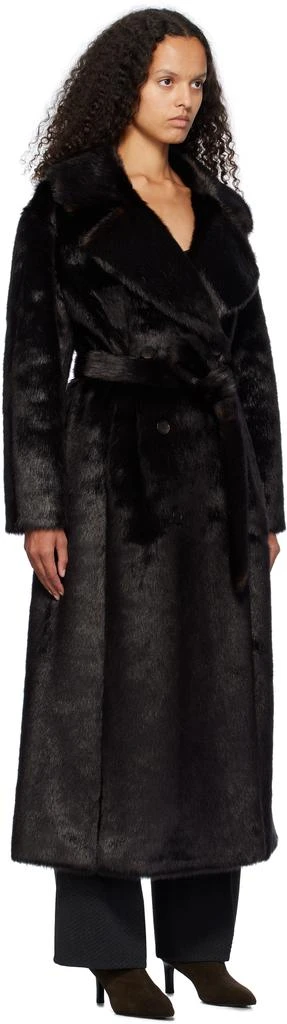The Frankie Shop Brown Joni Faux-Fur Coat 2