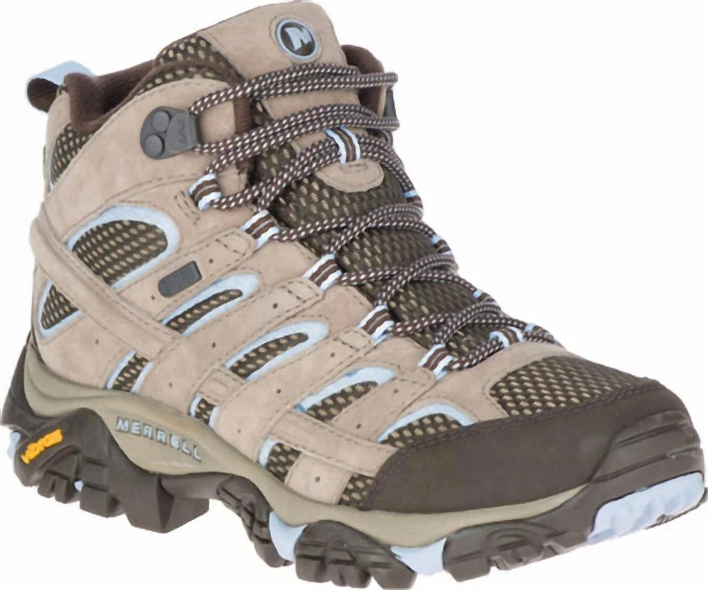 Merrell Women's Moab 2 Mid Waterproof Hiking Boot In Brindle 1
