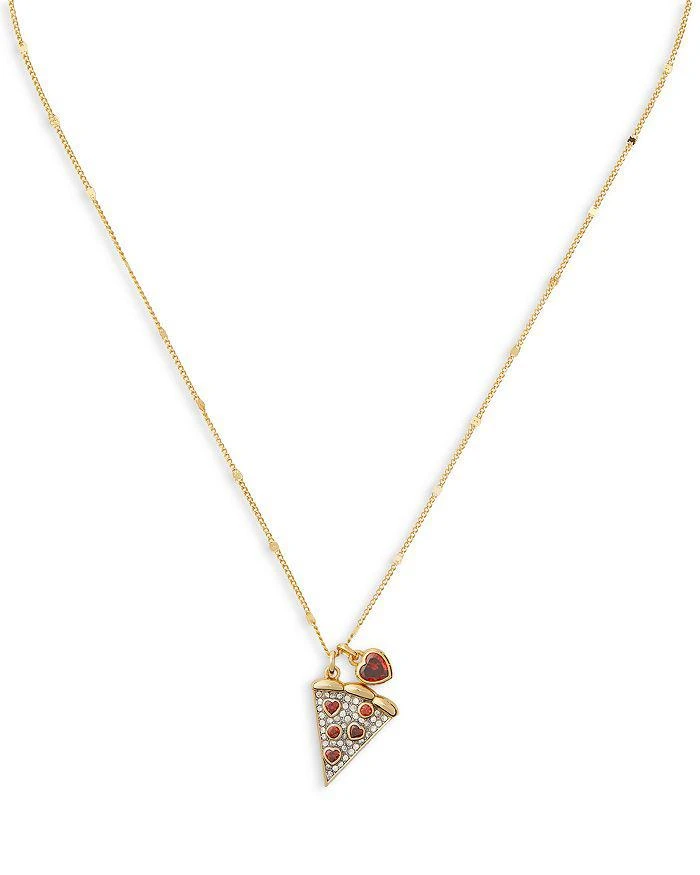 Kate Spade Pizza My Heart Crystal Pizza Slice Pendant Necklace, 17"-20"
