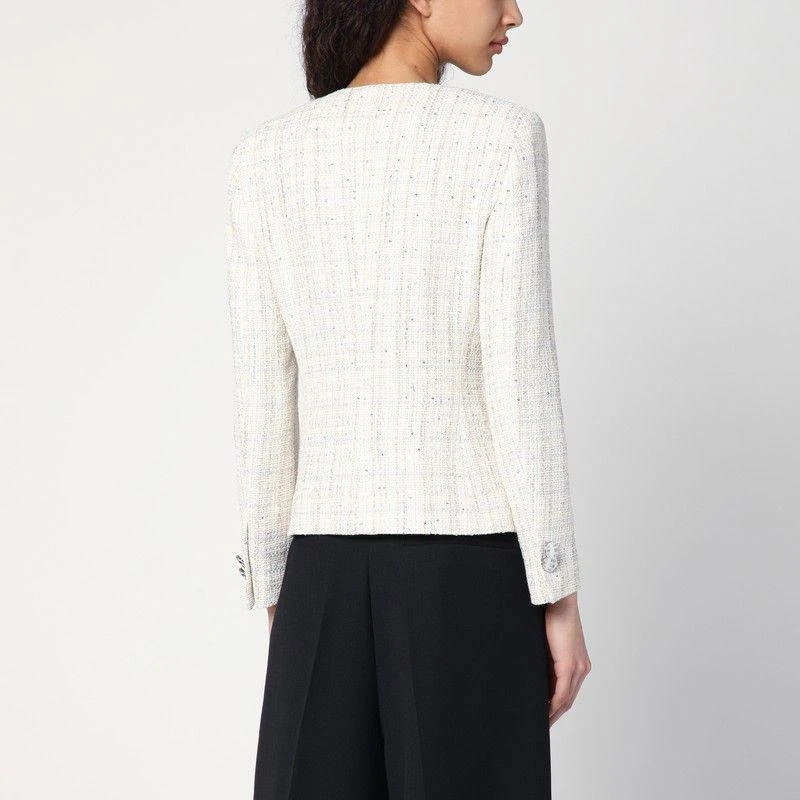 TAGLIATORE CREAM TWEED JACKET 2