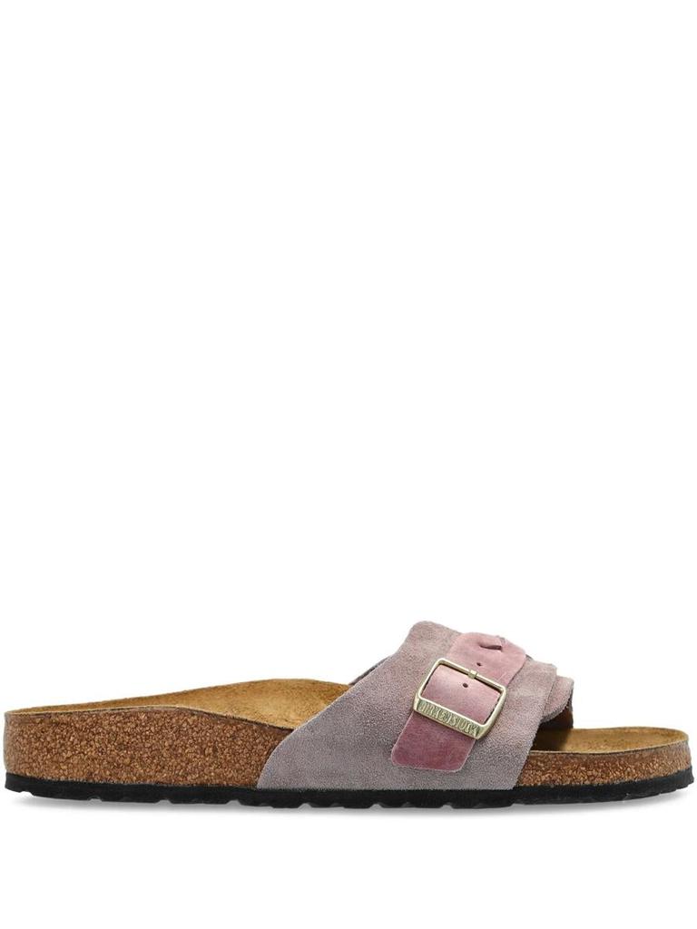 Shop Birkenstock Oita Braided Faded Purple, Suede Leather Shoes on