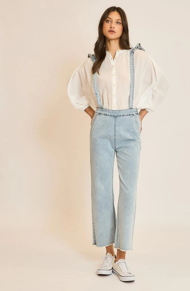 WISHLIST Ruffle Strap Denim Suspender Overalls 3