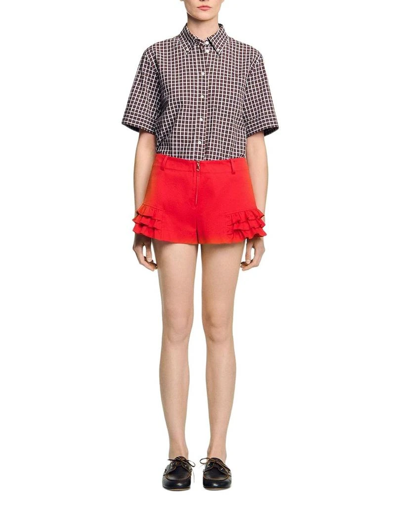 Sandro Ruffled Shorts 5