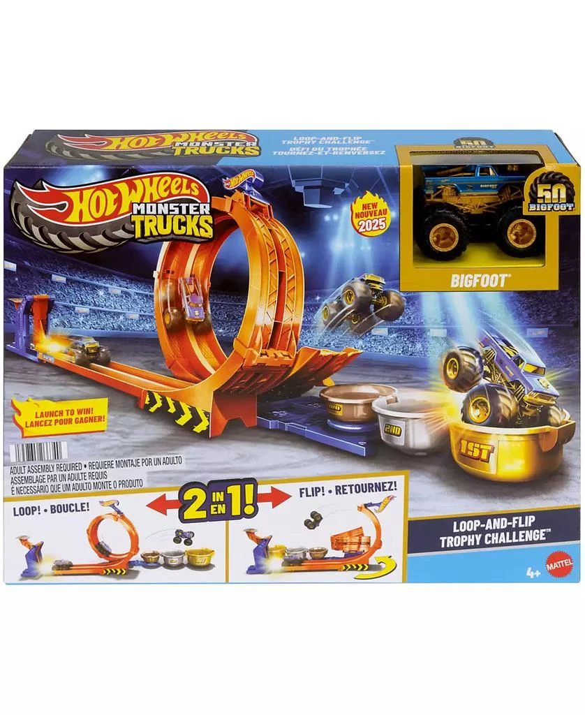 Hot Wheels Monster Trucks Loop-And-Flip Trophy Challenge Playset 6