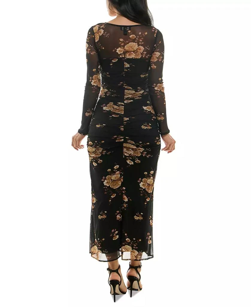 BCX Juniors' Floral-Print Ruched Bodycon Dress 2