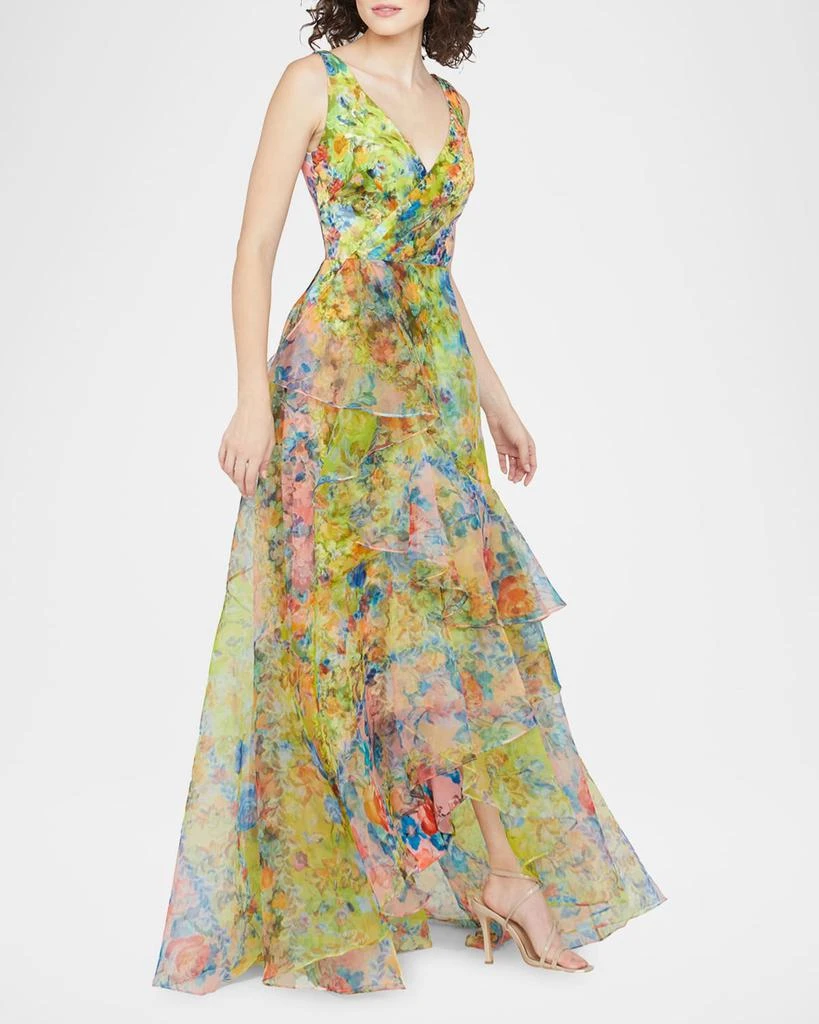 open lace back dress Sleeveless Organza Hi Low Gown – shoprodeodrive