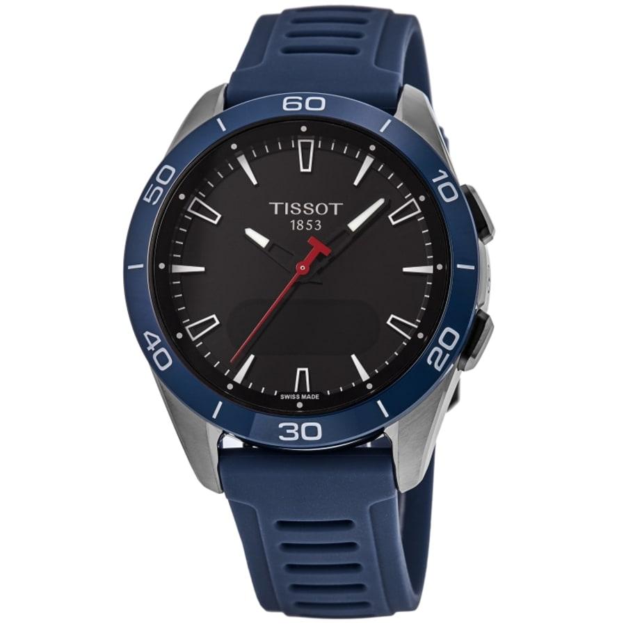 Tissot T-Touch Connect Solar Sport GMT Digital Dial Titanium Blue Silicone Strap Men's Watch T153.420.47.051.01