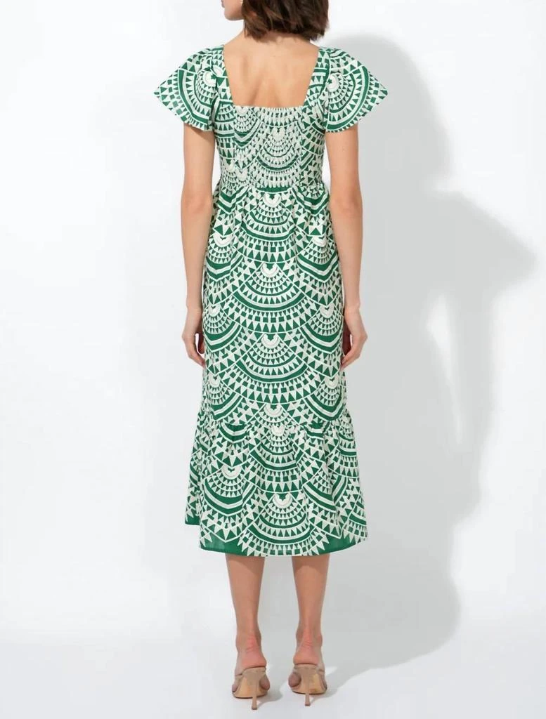 Adelyn Rae Adelyn Rae - Maja Cotton Crochet Flutter Sleeve Midi Dress 2