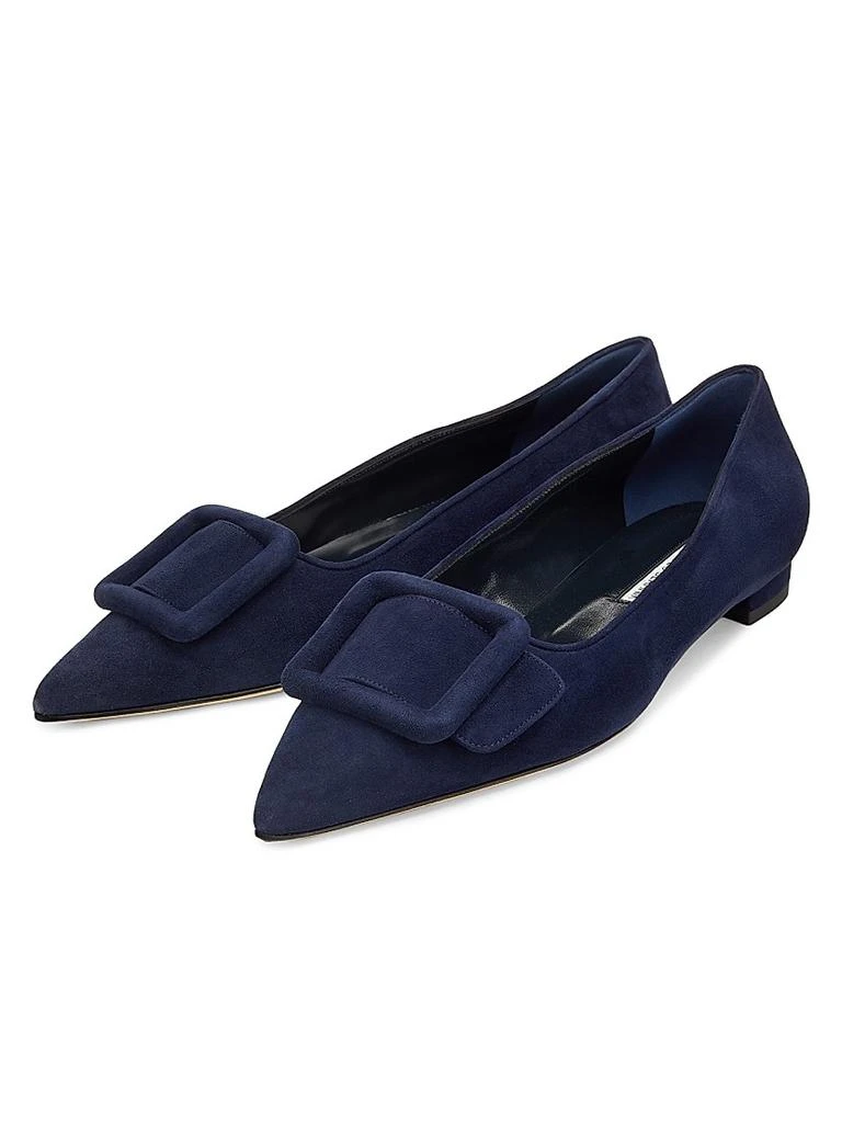 Manolo Blahnik Maysale Suede Flats 2