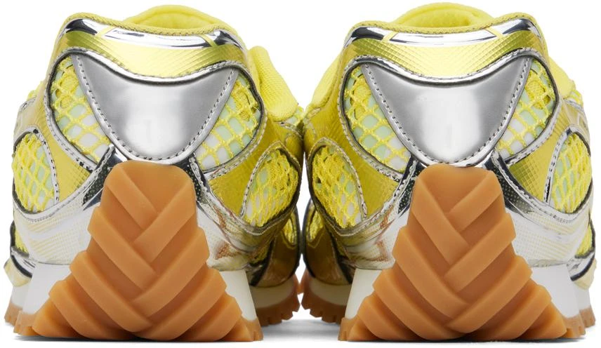 Bottega Veneta Silver & Yellow Orbit Sneakers 2