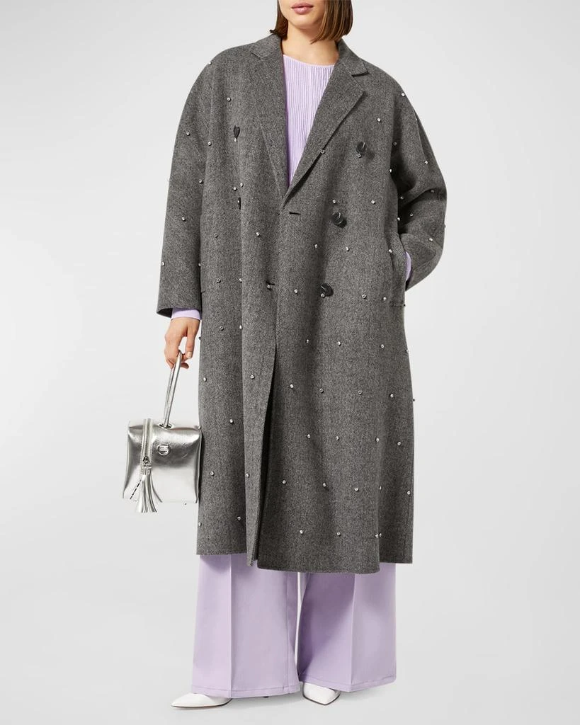 Marina Rinaldi Plus Size Gary Herringbone Rhinestone Coat 3