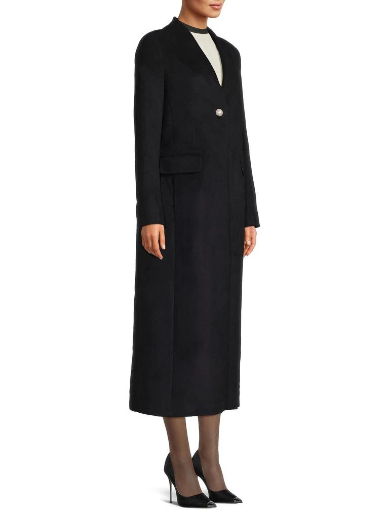 Milly Faux-Fur Wool-Blend Longline Coat 2