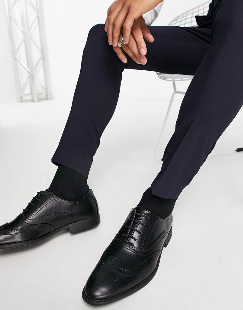 ASOS DESIGN ASOS DESIGN faux leather brogue shoes in black 1