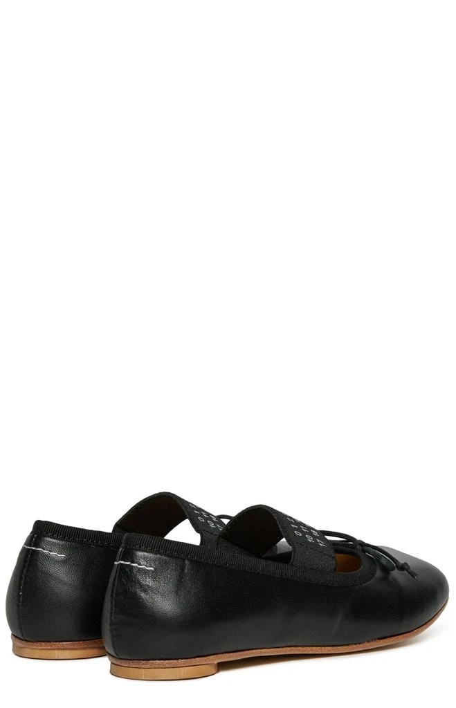 MM6 MM6 Maison Margiela Kids Bow-Detailed Square Toe Ballerinas 3