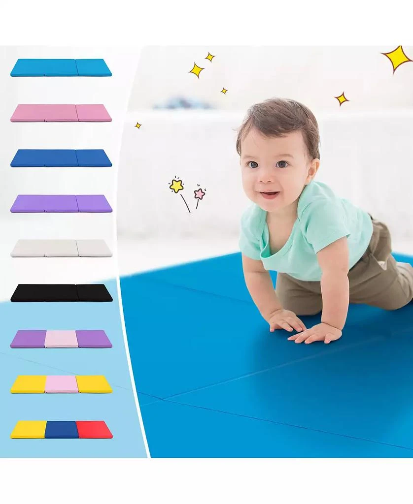 HONGGE 6 x 2 Ft Tri-Fold Gym Mat with Handles and Zippered Cover 4